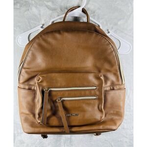 NINE WEST Brown backpack style handbag, purse man made materials Zip